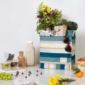 FEED Striped Canvas Tote Bag